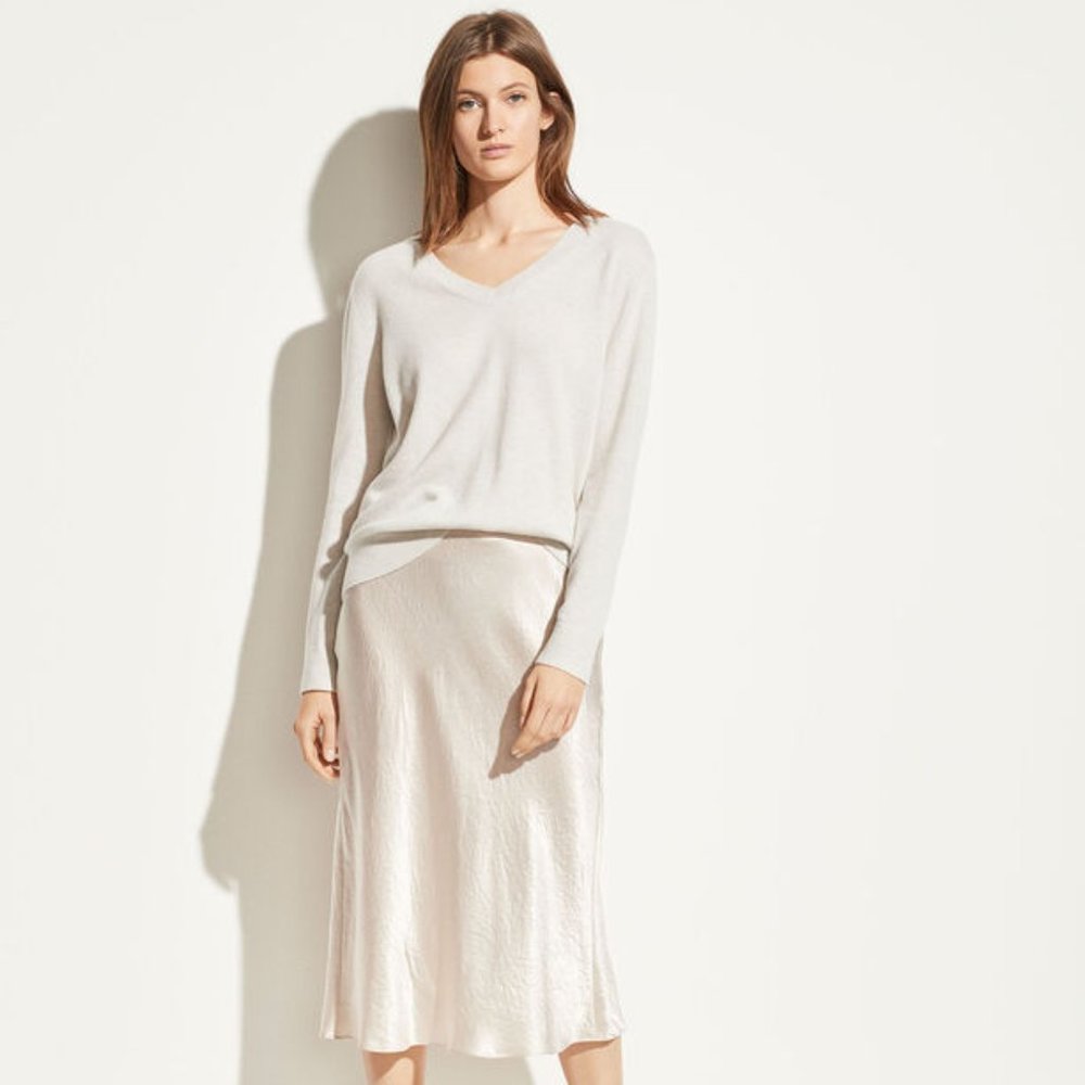 Women's Vince silk slip skirt